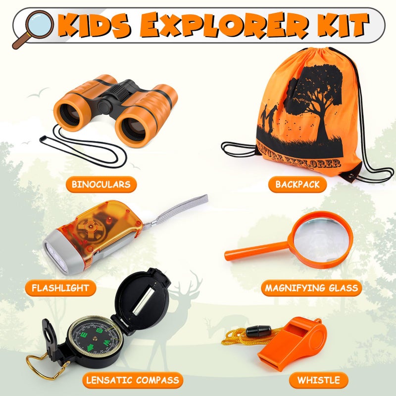 ESSENSON Kids Explorer Kit - Adventure Kit for Kids, Outdoor Explorer Kit with Binoculars, Summer Outdoor Toys for Kids Ages 4-8 - Image 2