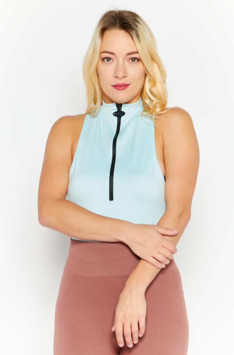 Reebok Reebok x Cardi B Women Sportswear Fit Bodysuit, Sky Blue - Image 1
