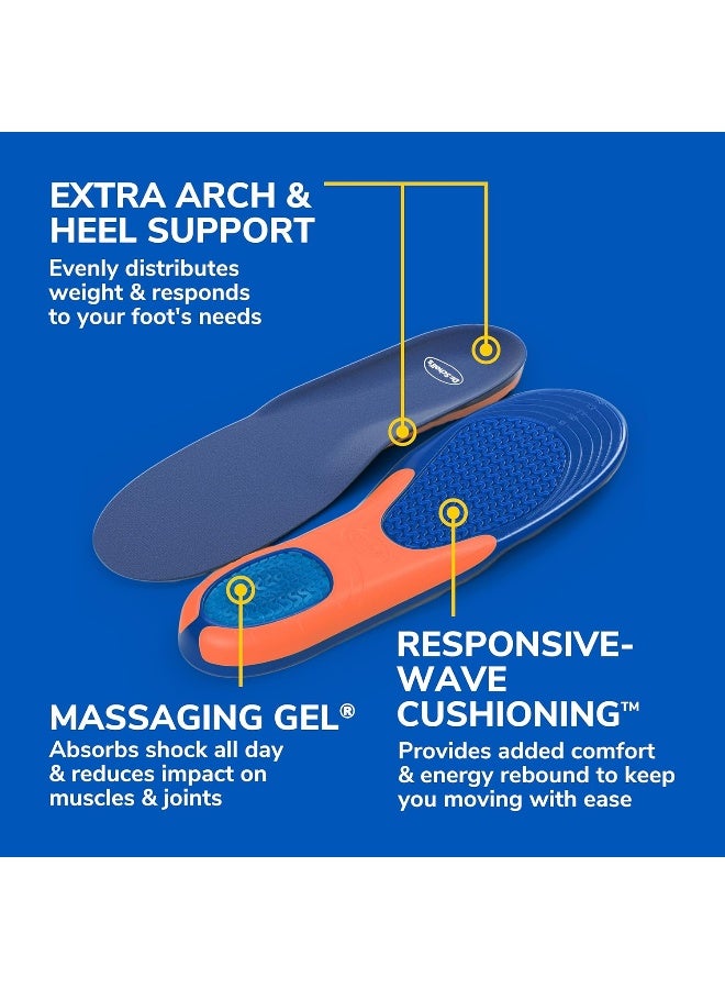 Dr. Scholl's نعل دعم إضافي // امتصاص صدمات فائق ودعم قوس معزز للرجال الكبار والطوال لتقليل تعب العضلات حتى تتمكن من البقاء على قدميك لفترة أطول (للرجال من 8-14)  - Image 2