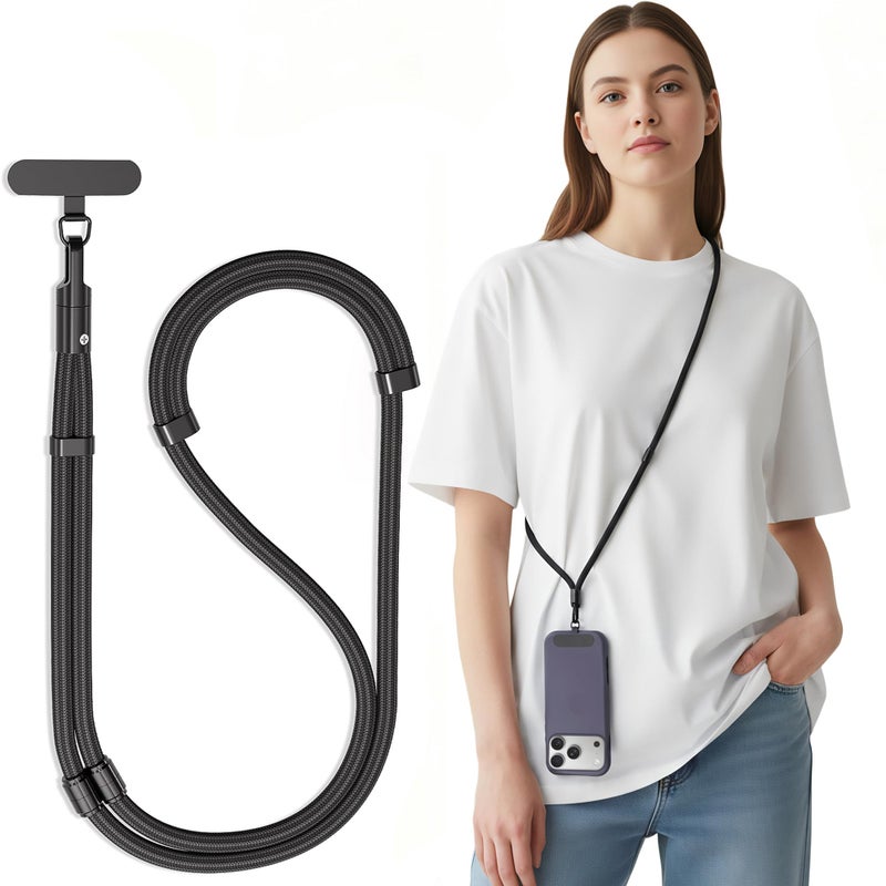SURDOCA 3-In-1 Phone Lanyard for Crossbody, Neck & Wrist, Adjustable Anti Theft Phone Strap with Tether Tab & Loop Strap - Universal for Most Smartphones, Camera, Key - Travel Essentials - Image 1