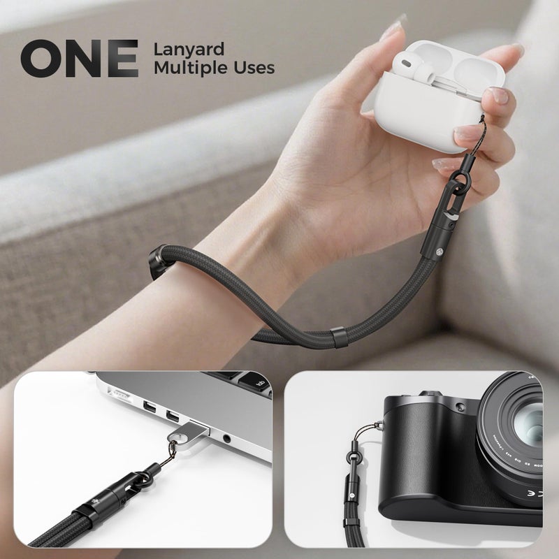 SURDOCA 3-In-1 Phone Lanyard for Crossbody, Neck & Wrist, Adjustable Anti Theft Phone Strap with Tether Tab & Loop Strap - Universal for Most Smartphones, Camera, Key - Travel Essentials - Image 5
