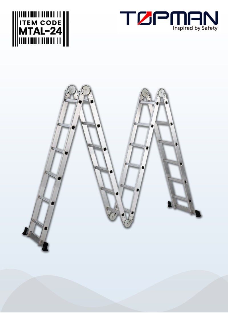 TOPMAN - Multi Task Aluminium Ladder 4x6 24 Steps - Image 1