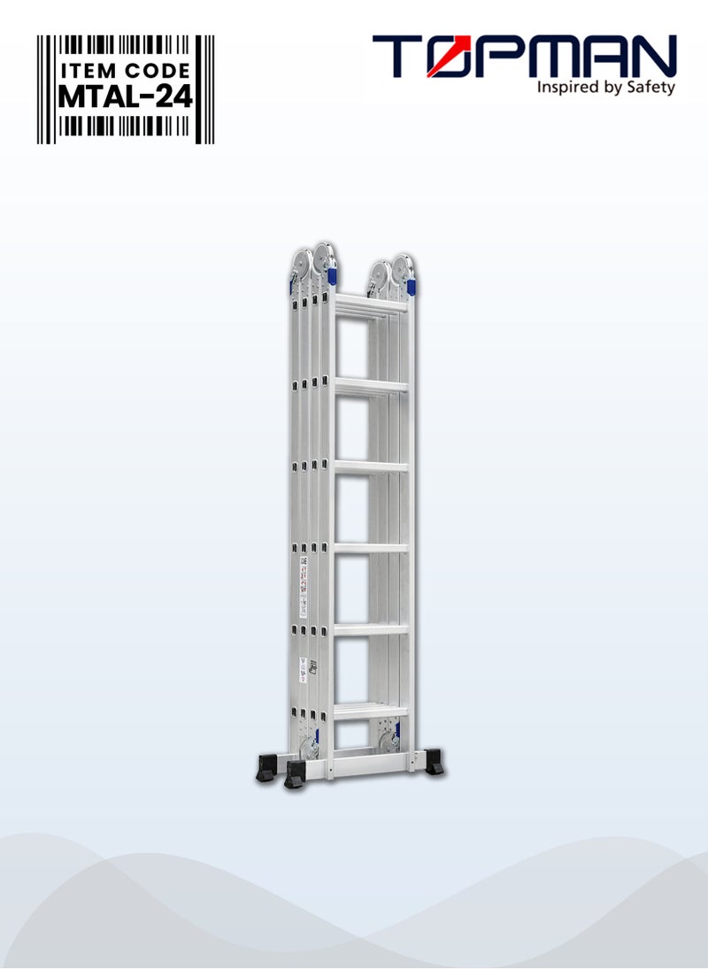 TOPMAN - Multi Task Aluminium Ladder 4x6 24 Steps - Image 1