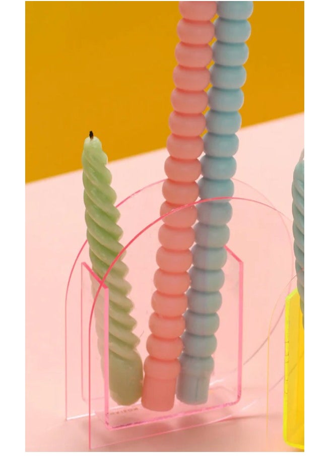 Generic Blobs Taper Candle (yellow )  - Image 1