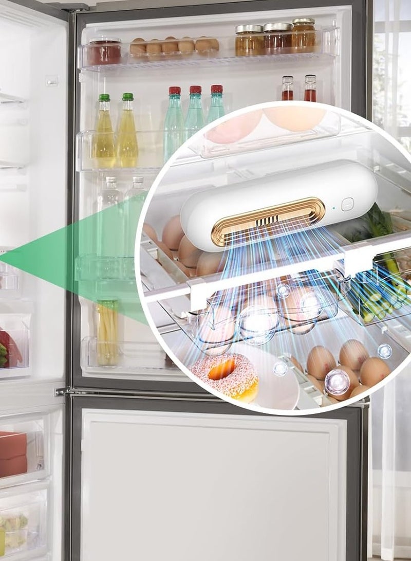 Arabest Usb Fridge Deodorizer,Rechargeable Fridge Deodorizer,Portable Reusable Refrigerator Purifier- Freshenerodor Eliminator For Car, Closet, More Convenient Than Baking Soda And Charcoal Bags (White)  - Image 2