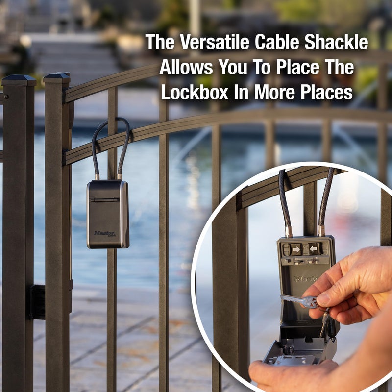 Master Lock High Capacity Key Lockbox, Combination Dial, Removable Cable - Image 4