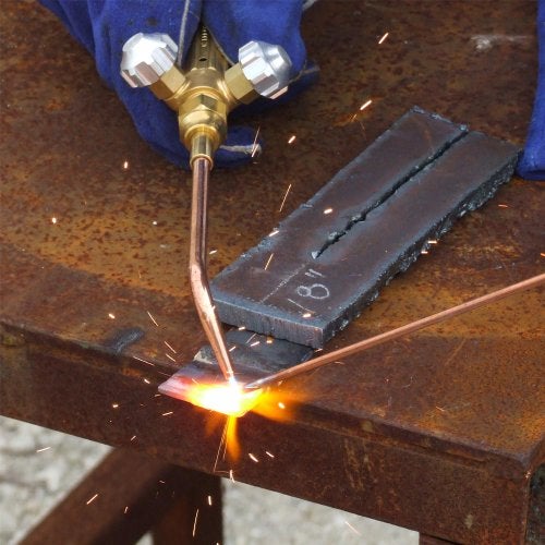 Uniweld 71 Welding Handle with A Hose Connections and Front Valves brass - Image 2