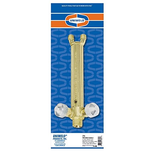 Uniweld 71 Welding Handle with A Hose Connections and Front Valves brass - Image 3