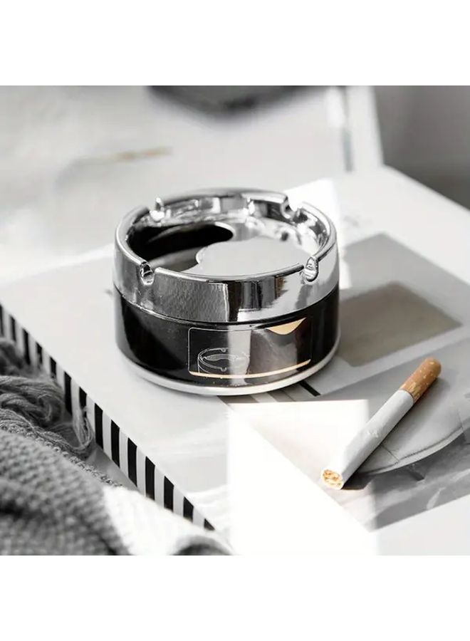 Assorted Colors Premium Rotating Ashtray With Seal Lid Wind Resistant Stainless Steel - Image 3