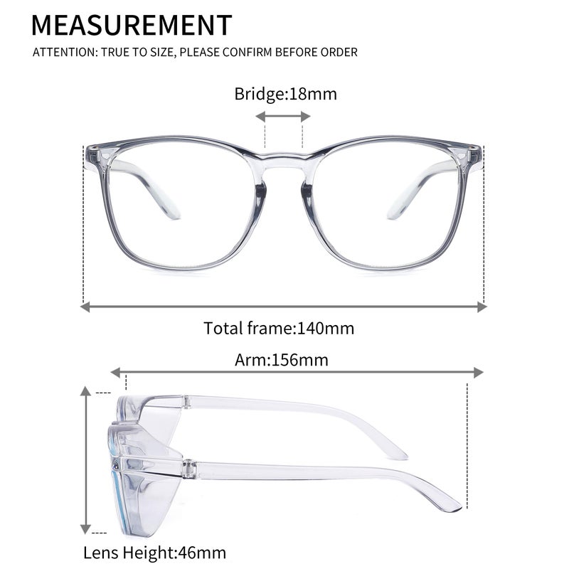 Alsenor Safety Glasses Anti Fog Goggles Protective Eyewear Blue Light Blocking Anti Dust Uv Protection Glasses For Men Women (2 Pack(Purple+Blue)) - Image 4