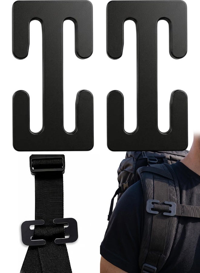 2‑Pack Stainless Steel Seatbelt Adjuster E‑Clips, Secure Strap Management for Daily Use - Image 1