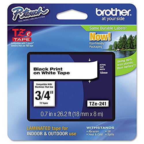 Brother(R) TZe-241 Black-On-White Tape, 0.75in. x 26.2ft., 239384-9022 - Image 2