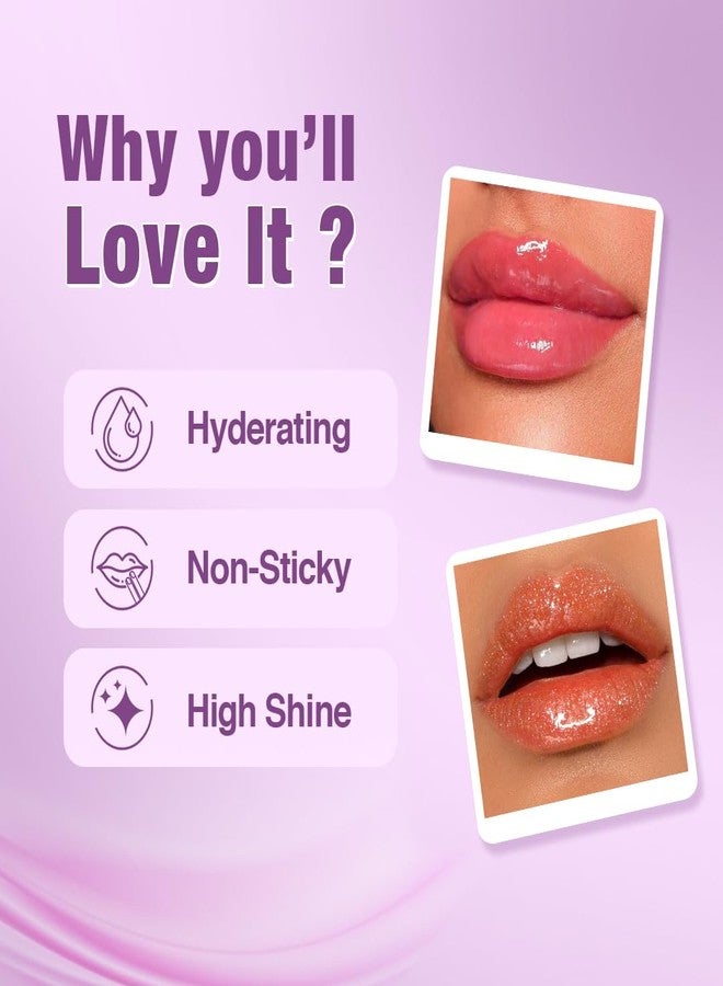 Million Colors So Juicy Lip Gloss Infused With Castor Oil and Vitamin E| Long Lasting and Extra Hydrating| Light Weight and Non-Sticky(Pink Glaze, 05) - Image 4