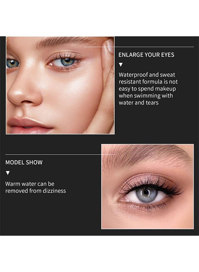 pudaier Volumizing Waterproof Mascara Natural Long-Lasting Waterproof Silicone Brush 4D Mascara  - Black - Image 4