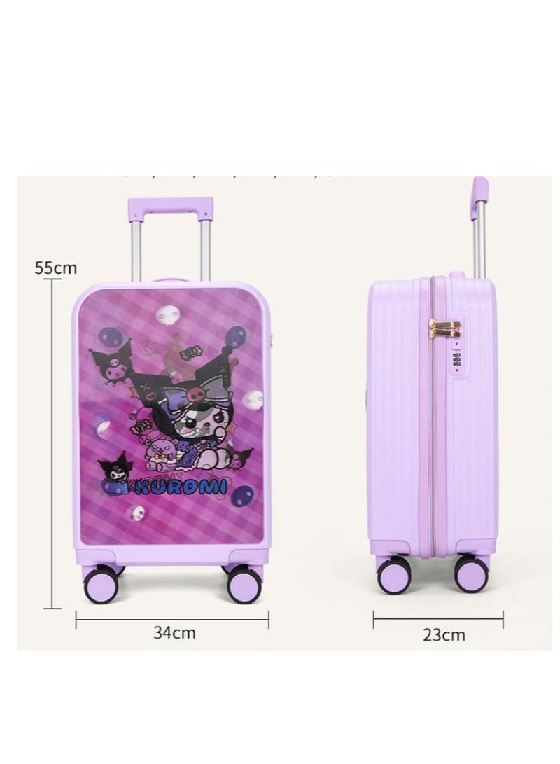 Golden Kids Luggage, 20 Inch Kids Lightweight 3D Trolley Bag, Suitcase with Cartoon Pattern, Travel Gift for Boys and Girls (Yellow) - Image 2