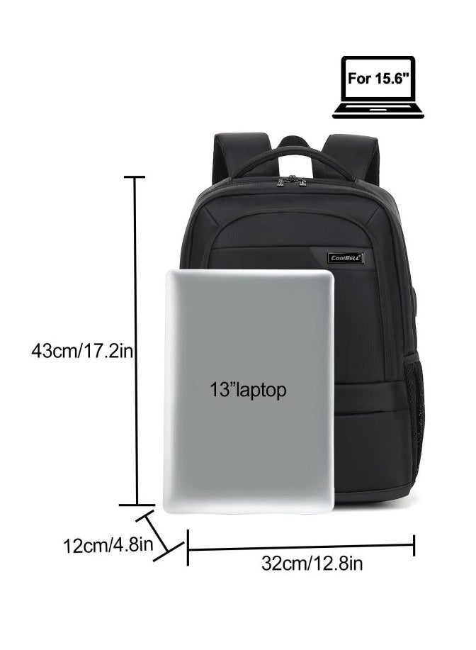 كول بيل حقيبة  الظهر للكمبيوتر المحمول  مقاس كبير  15.6 بوصة لون اسود  موديل  CB8256 - Image 3