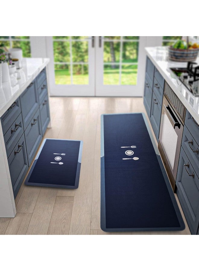Status Contract Set of Runner & Mat Kitchen Decor | Anti-Skid Rubber Kitchen Floor Mat | Napa Skin Super Absorbent Non Slip Mat - Floor Rug | Waterproof Kitchen Mat | (Grey) (RR-120x40,DM-38x58 CM) - Image 1