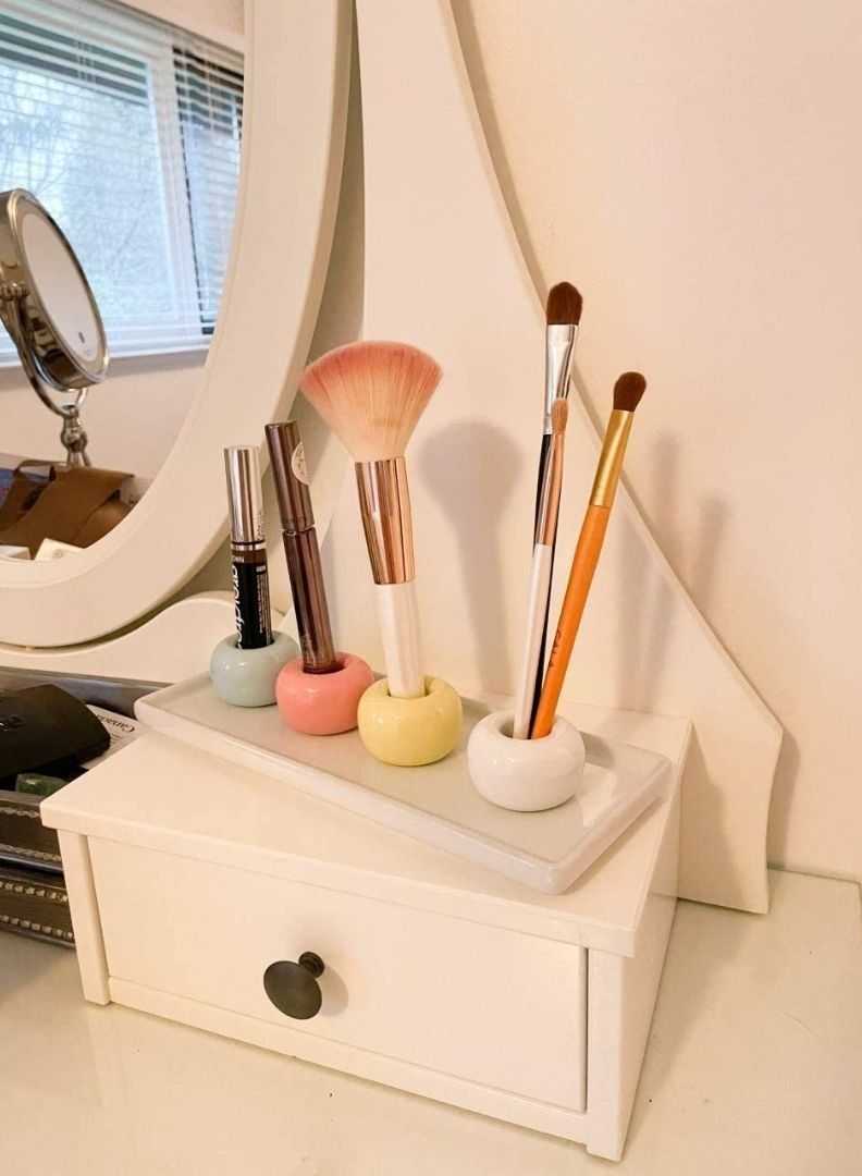 Prime Ceramic Toothbrush Holder Pink - Image 3