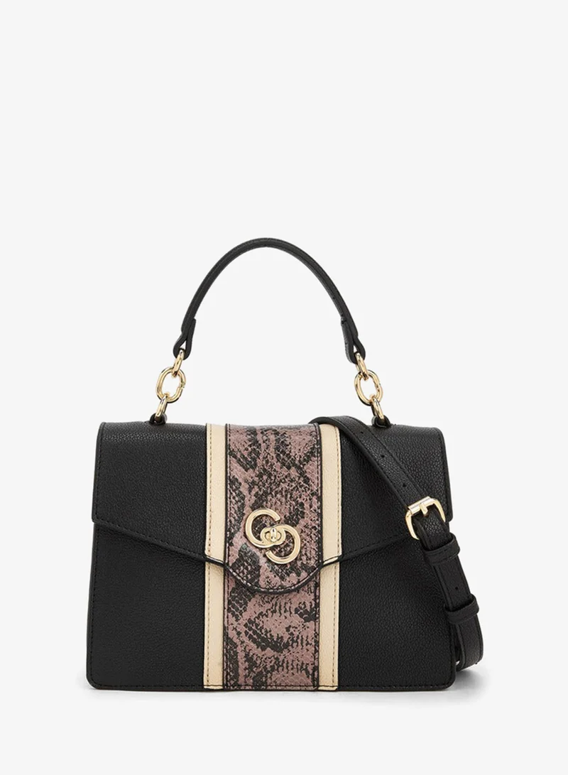 Celeste Printed Satchel Bag With Grab Handle