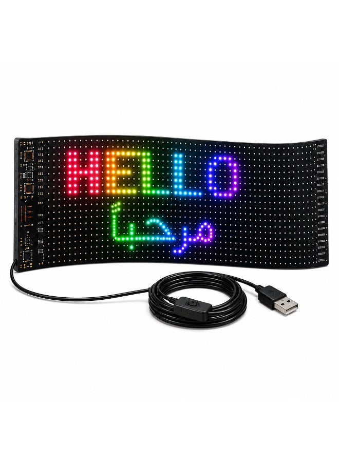 شاشة LED قابلة للبرمجة للسيارات - شاشة مرنة رقيقة للغاية للنافذة - تحكم عن بعد وتطبيق للرسومات والنصوص المخصصة - Image 1