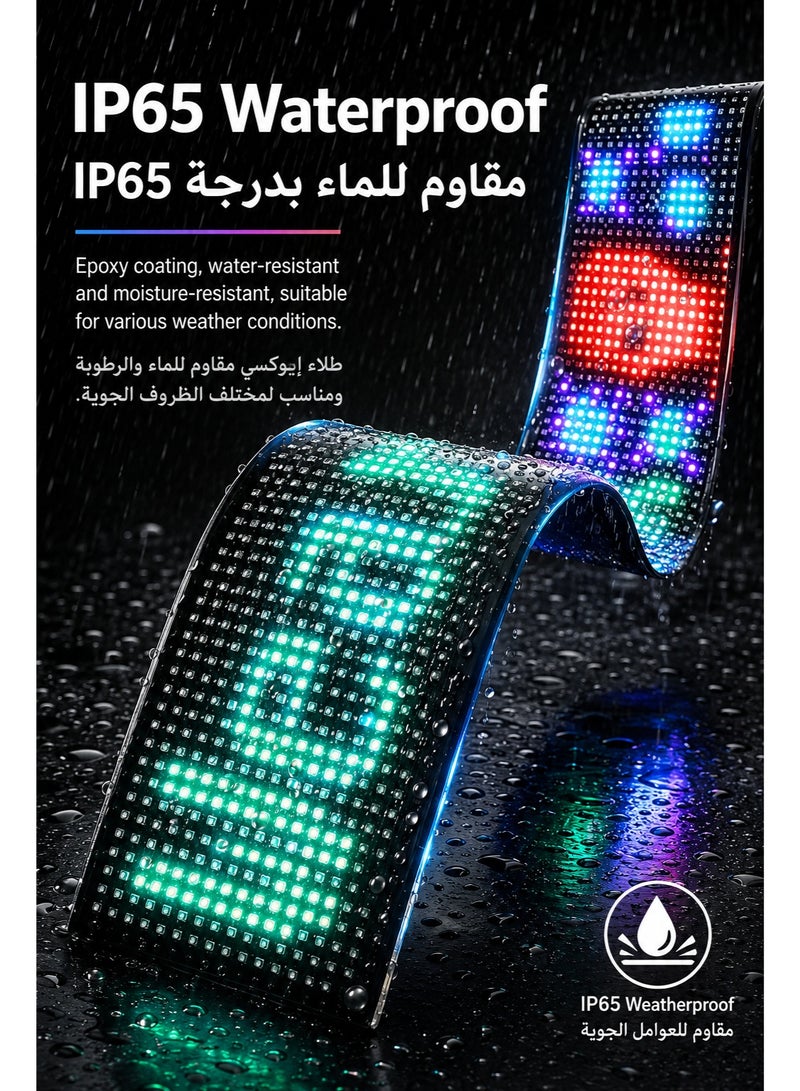 شاشة LED قابلة للبرمجة للسيارات - شاشة مرنة رقيقة للغاية للنافذة - تحكم عن بعد وتطبيق للرسومات والنصوص المخصصة - Image 5