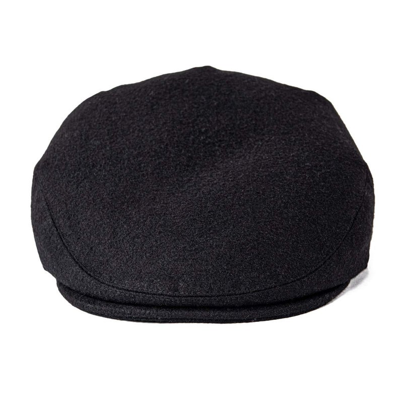 FEINION Men's Wool Tweed Newsboy Ivy Cap Gatsby Golf Flat Hat (Black, 7 1/2) - Image 3