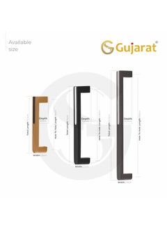 GS Gujarat GS Gujarat Kitchen Cabinet HandleDoor HandleDrawer HandleMatt Black 6 Inche Pack of 10  - Image 4