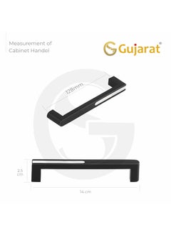 GS Gujarat GS Gujarat Kitchen Cabinet HandleDoor HandleDrawer HandleMatt Black 6 Inche Pack of 10  - Image 3