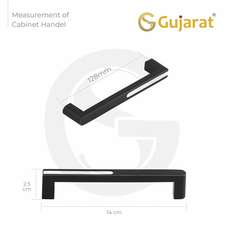GS Gujarat GS Gujarat Kitchen Cabinet HandleDoor HandleDrawer HandleMatt Black 6 Inche Pack of 10  - Image 3