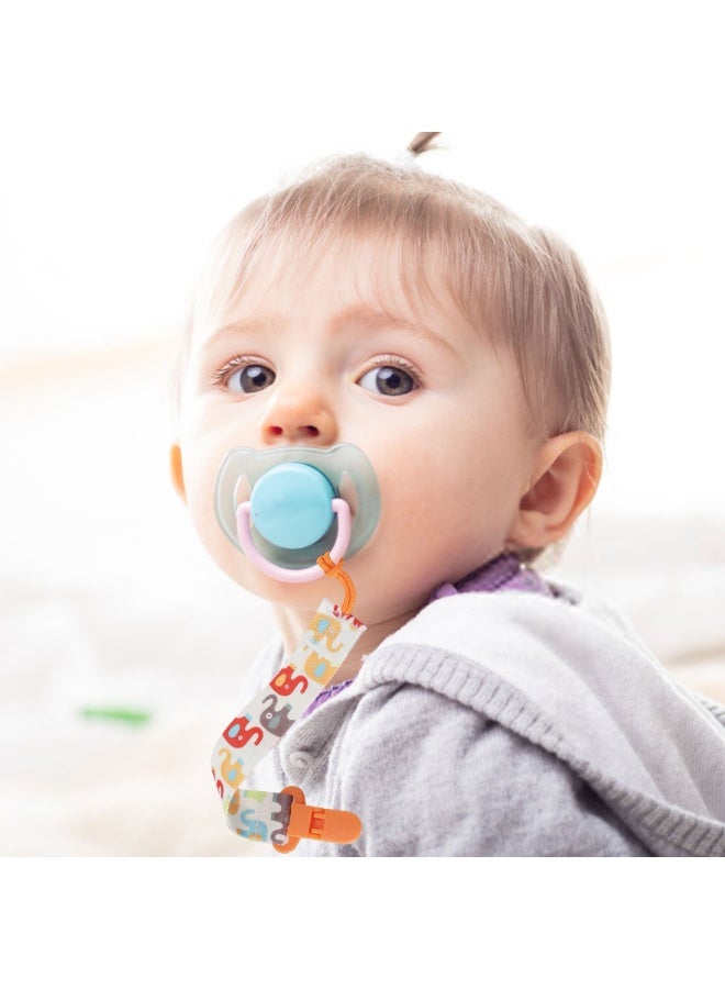 insular 5 Pack Pacifier Clips, Baby Dummy Chains with Tooth-Shaped Clip for Secure Grip, 26cm Safety Length Anti-Drop Teether Holder Straps, Multi-Purpose Newborn Essential (Polar Bear, Triangle, Elephant, Whale & More) - Image 5