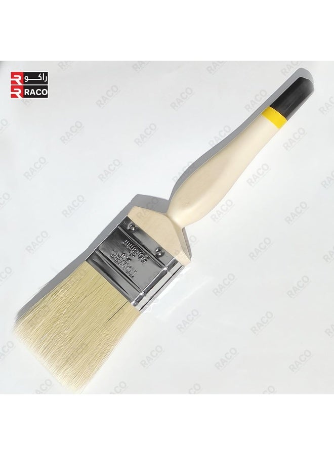 RACO Tower Diamond Paint Brush, Wooden Handle, Flat Artist Paint Brush, Multi-Purpose Wall Brushes, Flat Paintbrush for Home Brushes Barbecue Oil Painting and Furniture Paints  - Image 2