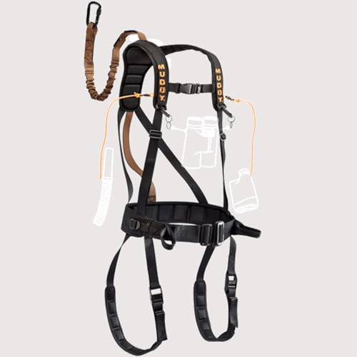 MUDDY Safeguard Youth Combo Safeguard Harness Linemans Rope Tree Strap Suspension Relief Strap Carabiner Super Light EasytoUse 360degree Movement Outdoor Hunting Tree Climbing Gear - Image 3