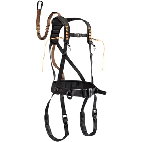 MUDDY Safeguard Youth Combo Safeguard Harness Linemans Rope Tree Strap Suspension Relief Strap Carabiner Super Light EasytoUse 360degree Movement Outdoor Hunting Tree Climbing Gear - Image 1