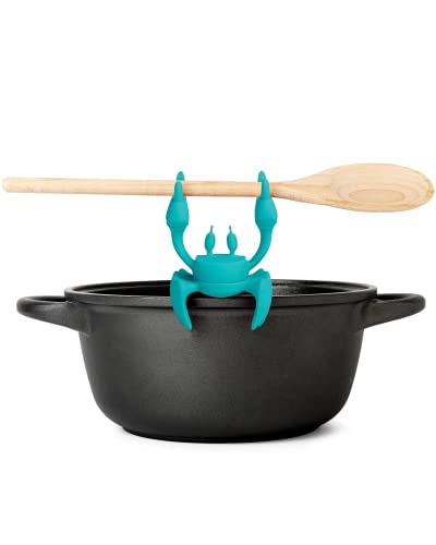 OTOTO Aqua the Crab Silicone Utensil Rest - Silicone Spoon Rest for Stove Top - BPA-Free, Heat-Resistant Kitchen and Grill Utensil Holder - Non-Slip Spoon Holder Stove Organiser and Steam Releaser - Image 1