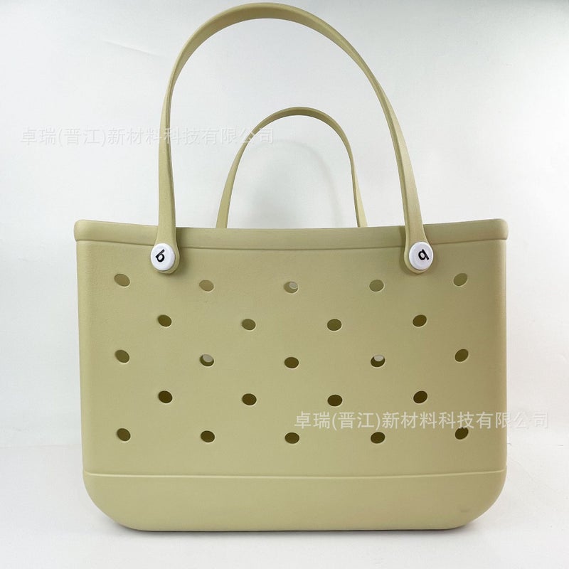 Generic in stock direct cross-border EVA hole beach bag messenger bag travel bag storage large capacity suitcase storage bag Khaki 