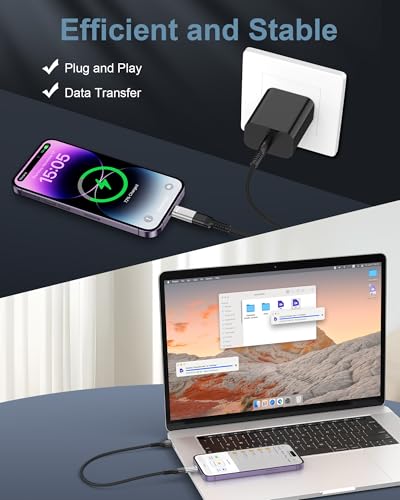 Haoano 4 Pack USB C to Lightning Adapter, Lightning Male to USB Type C Female Cable Adapter Connecter for iPhone 14 Plus/13/12/11/XR/XS, Apple Lightening Fast Charging Data Sync Converter, Not for Audio/OTG - Image 4