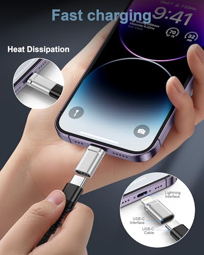 Haoano 4 Pack USB C to Lightning Adapter, Lightning Male to USB Type C Female Cable Adapter Connecter for iPhone 14 Plus/13/12/11/XR/XS, Apple Lightening Fast Charging Data Sync Converter, Not for Audio/OTG - Image 3