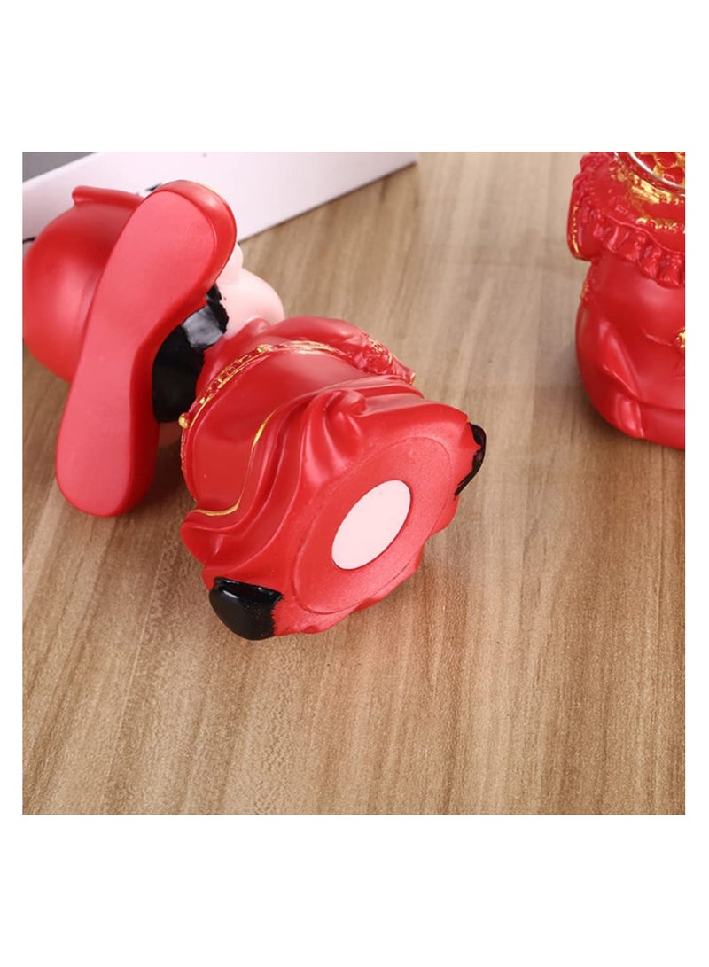 Zikra 1 Pair Chinese Traditional Wedding Couple Wedding Cake Toppers Bride and Groom Figures Statue Wedding Couple Sculpture Bridal Shower Decorations Decorative - Image 4