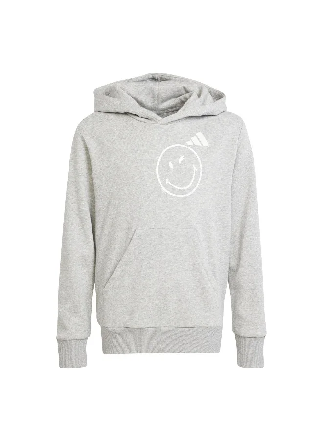 adidas J Smi Hoodie Grey Training Sweatshirts For Junior 7-8Y