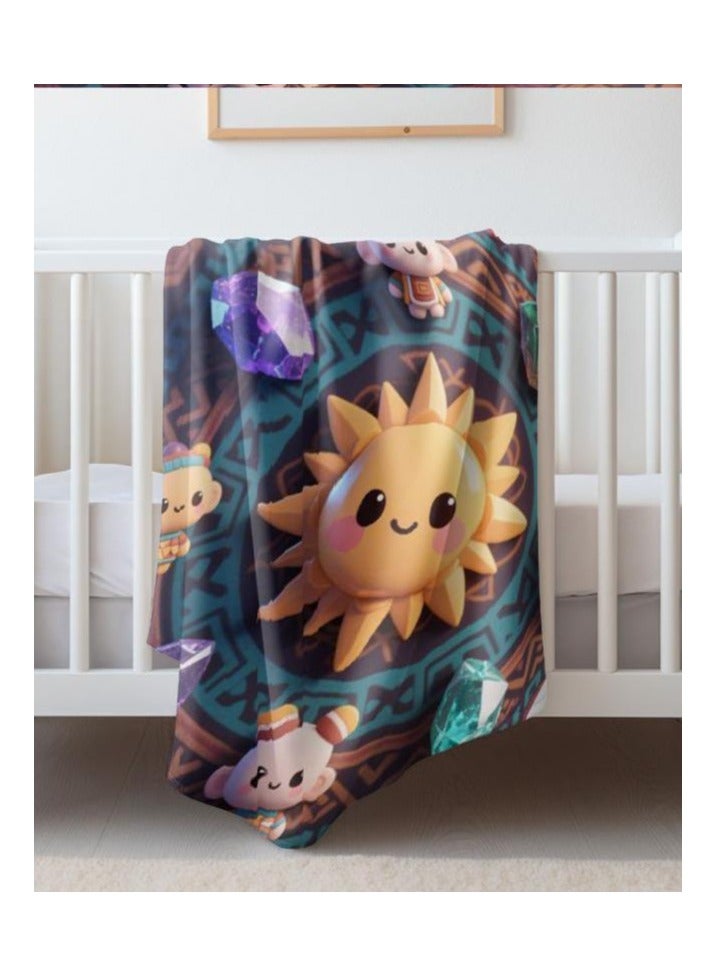 general Children's or student cartoon flannel thin blanket (warm and comfortable, suitable for sleep, games) 100cm*150cm - 626 - Image 3