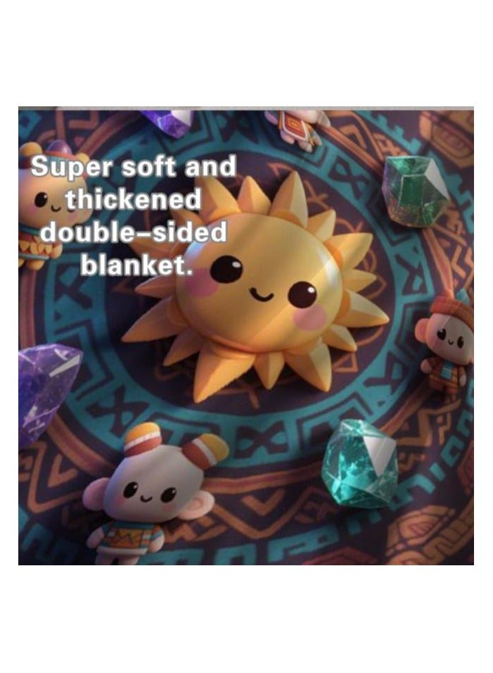 general Children's or student cartoon flannel thin blanket (warm and comfortable, suitable for sleep, games) 100cm*150cm - 626 - Image 5