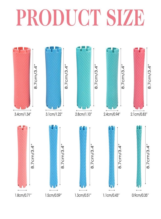 BuleVina 100 Pcs Perm Rods Set for Short & Long Hair, Large Curlers & Rollers for Women and Men, Cold Wave Curling Kit Permanent Bar with Multiple Sizes, Hairdressing Tools for Home Curly, Fluffy, Wavy Style - Image 2