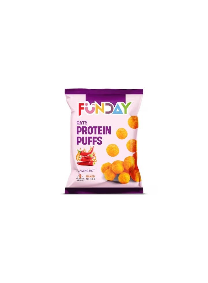 Funday Flaming hot oats protein puffs - 40 gram 