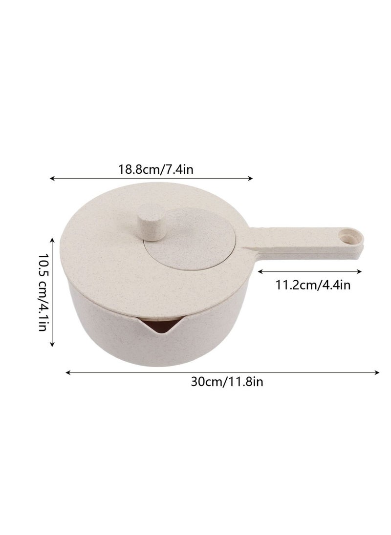 Generic Salad Spinner, Multipurpose Lettuce Spinner, Vegetable Washer, Egg Beater, with Bowl Colander Basket and Easy Grip Handle for Home and Kitchen (Beige)  - Image 2