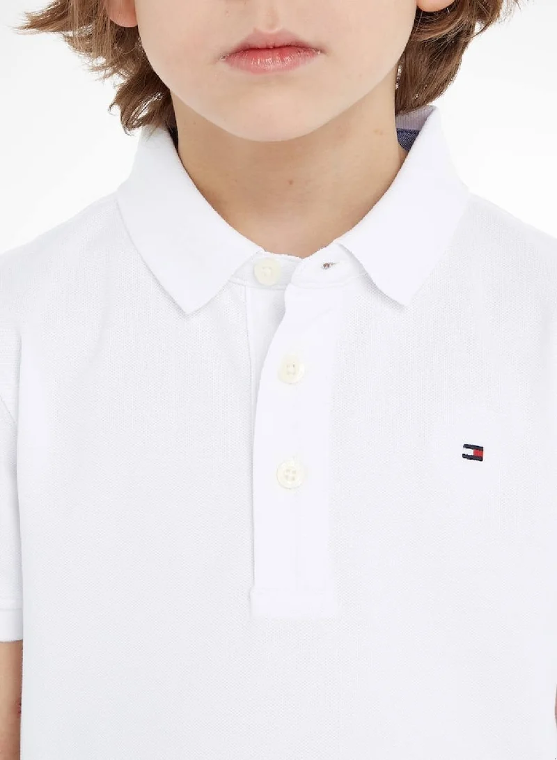 Tommy Hilfiger Bright White Organic Cotton Polo Shirt for Men | Best Price UAE