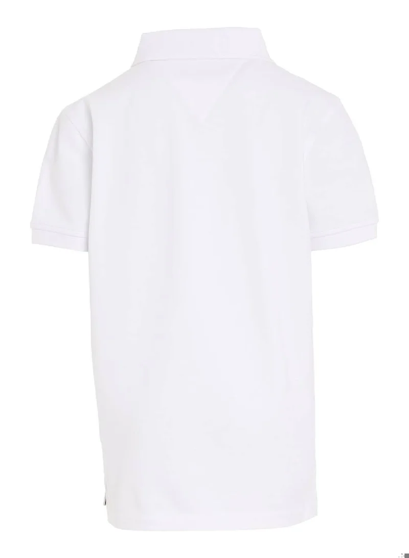 Tommy Hilfiger Bright White Organic Cotton Polo Shirt for Men | Best Price UAE