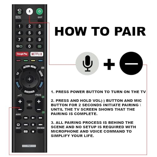 Amaz247 Voice Replacement Remote Compatible for Sony-TVs and Bravia-TVs - Compatible with All Sony 4K UHD LED LCD HD Smart TV - Image 3