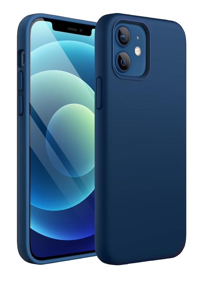 DUSALA iPhone 12 Mini Case, Liquid Silicone Phone Case for iPhone 12 Mini 5.4 Inch, Colorful Silky-Soft Protective Cover (Blue) - Image 1