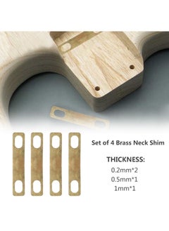 NIBEMINENT 4 Pieces Guitar Neck Shims For Electric Bass Luthier Tools  - Image 2