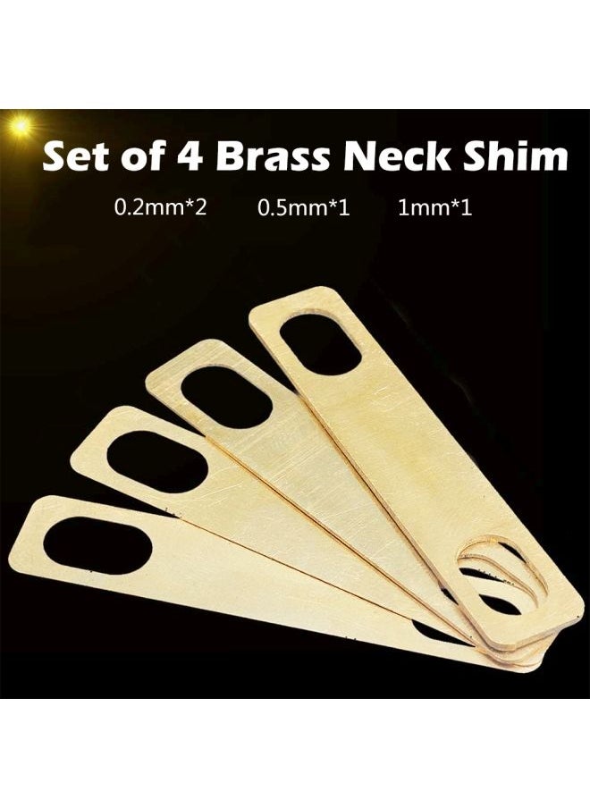 NIBEMINENT - 4 Pieces Guitar Neck Shims For Electric Bass Luthier Tools - Image 1